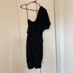Express Little Black Dress One Shoulder Medium